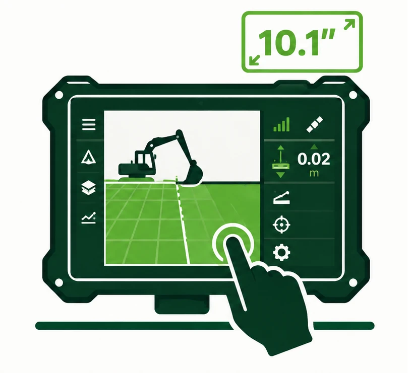 Дисплей 10.1″ с интерфейсом GradeNav